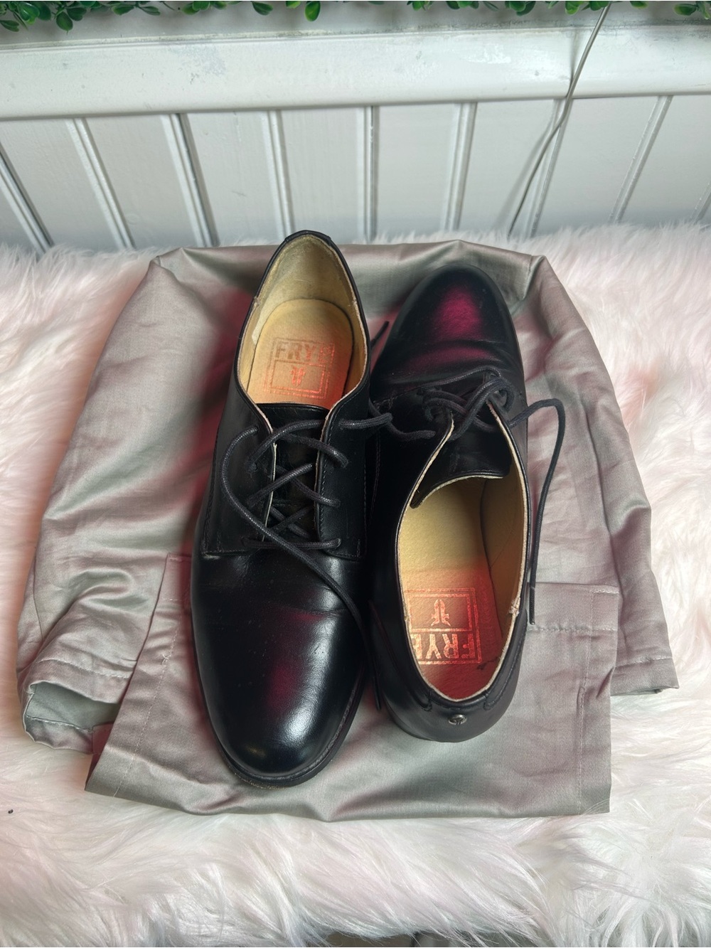 Frye Black Leather Men’s Derby Lace-Up Shoes